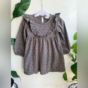 Zara Kids Ruffled Long Sleeve Top - Brown